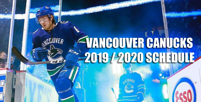 Vancouver Canucks 2020 Hockey Schedule
